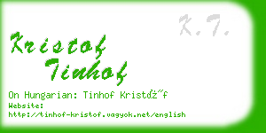 kristof tinhof business card